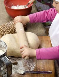 Cookery Group Child Baking Bread Yeast